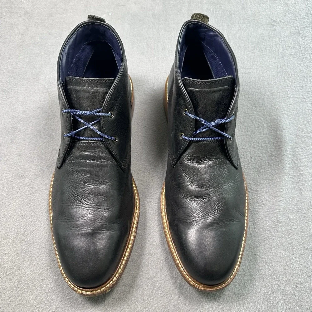 Cole Haan Tyler Grand Chukka Boots Mens 13 Black Leather Grand.ØS C25100